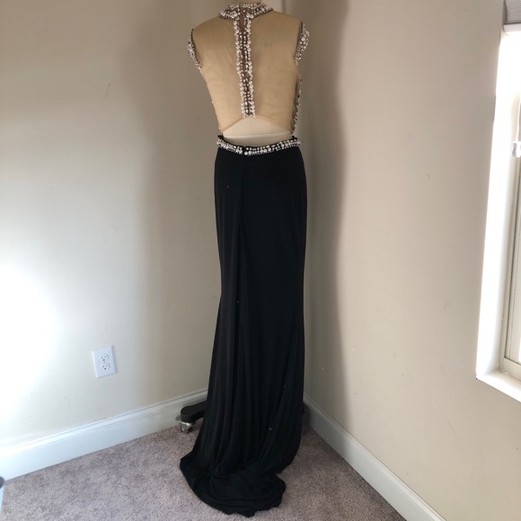Beaded and Pearl Prom 2piece Dress - Picture 10 of 11